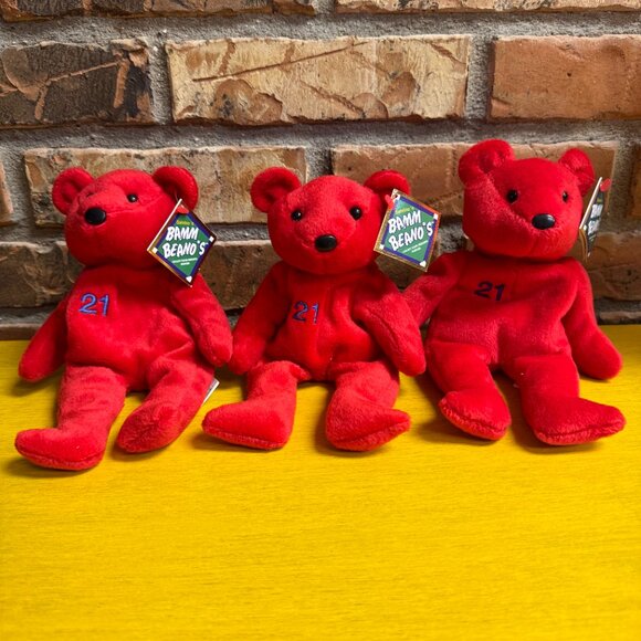 Lot of 3 Sammy Sosa Salvino's Bamm Beanos Beanie Babies MLB Vintage 1998 NWT - Picture 2 of 5